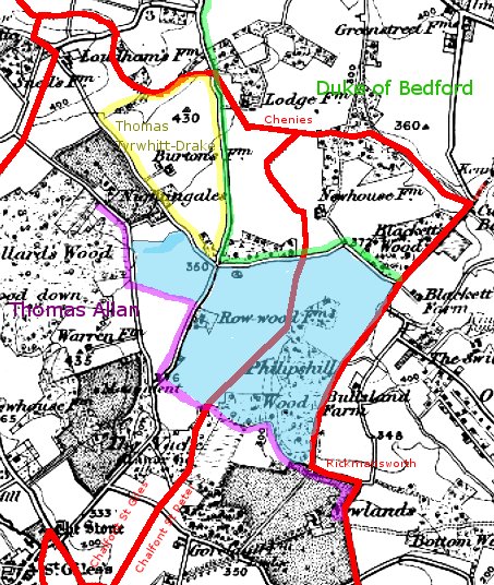 Rowwood estate location map.